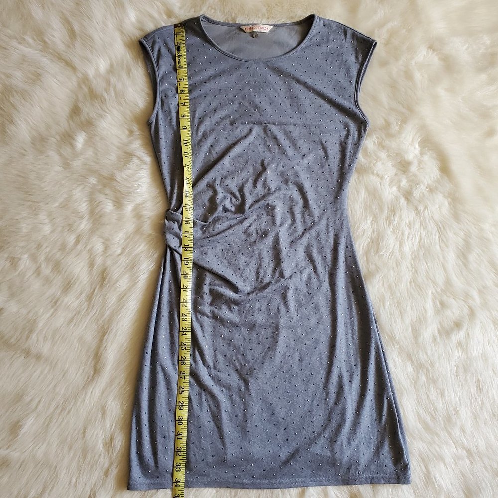 Rebecca Taylor RARE Gray Dress - Nailhead Sheath Dress Size Small Like New - Picture 16 of 16
